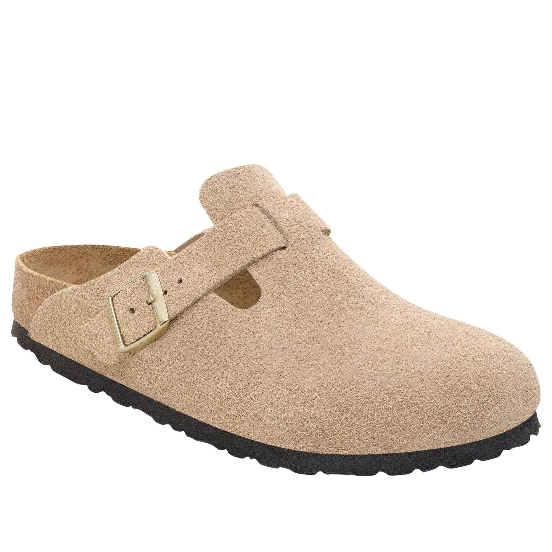 Birkenstock Boston Suede Leather Sandcastle 5 Birkenstock Boston Suede Leather Sandcastle