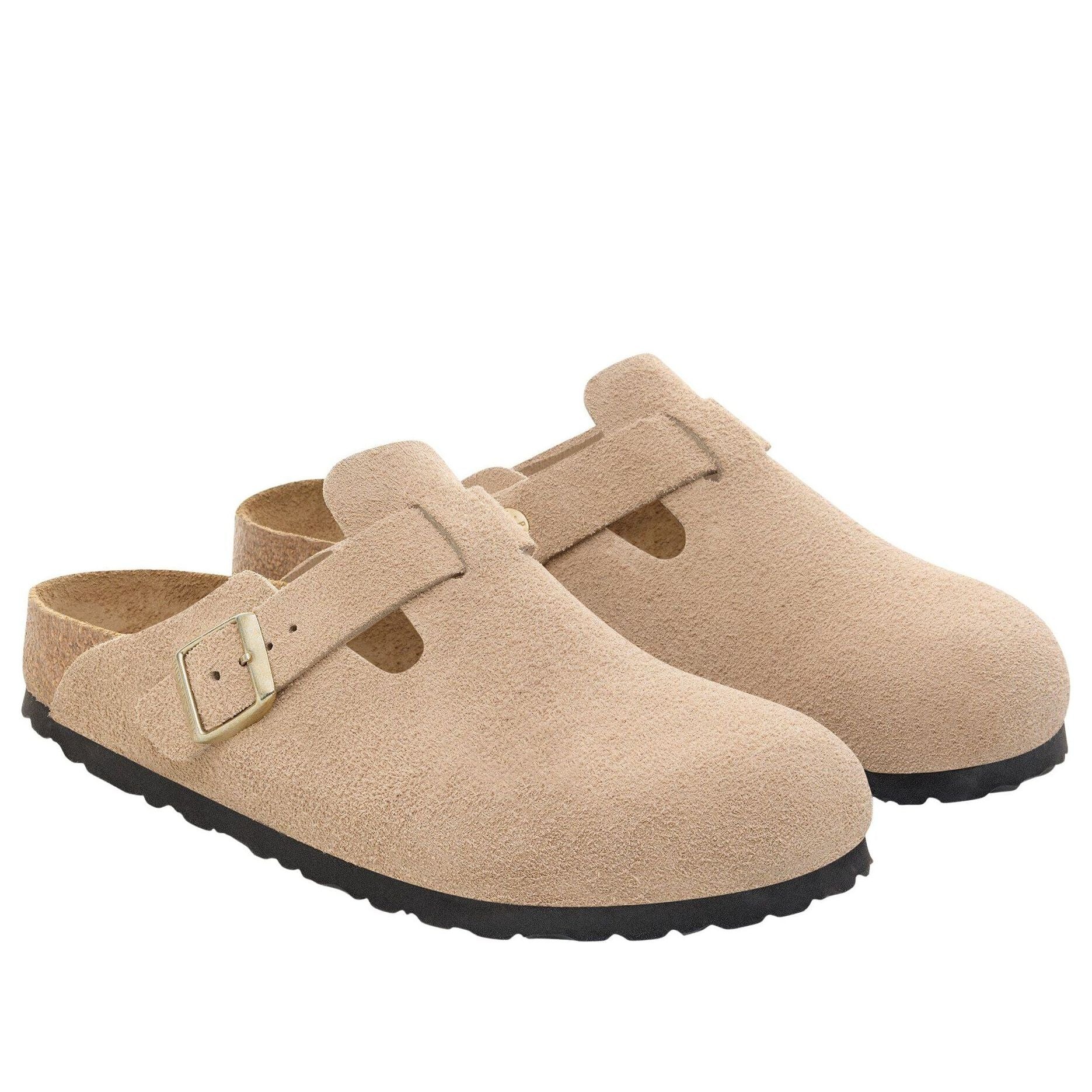 Birkenstock Boston Suede Leather Sandcastle 6 Birkenstock Boston Suede Leather Sandcastle
