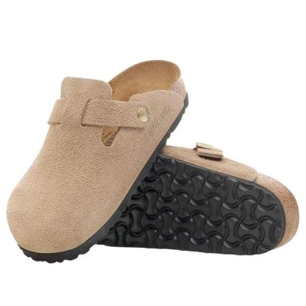 Birkenstock Boston Suede Leather Sandcastle 8 Birkenstock Boston Suede Leather Sandcastle