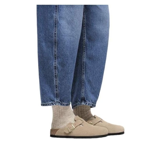 Birkenstock Boston Suede Leather Sandcastle 10 Birkenstock Boston Suede Leather Sandcastle