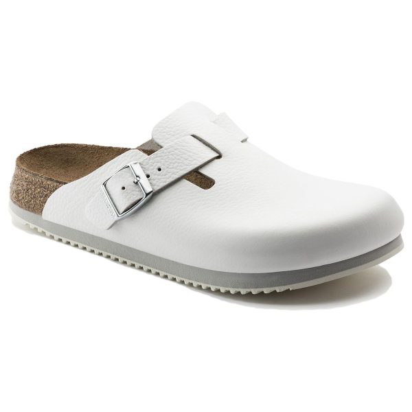 Birkenstock Boston Super Grip Leather White