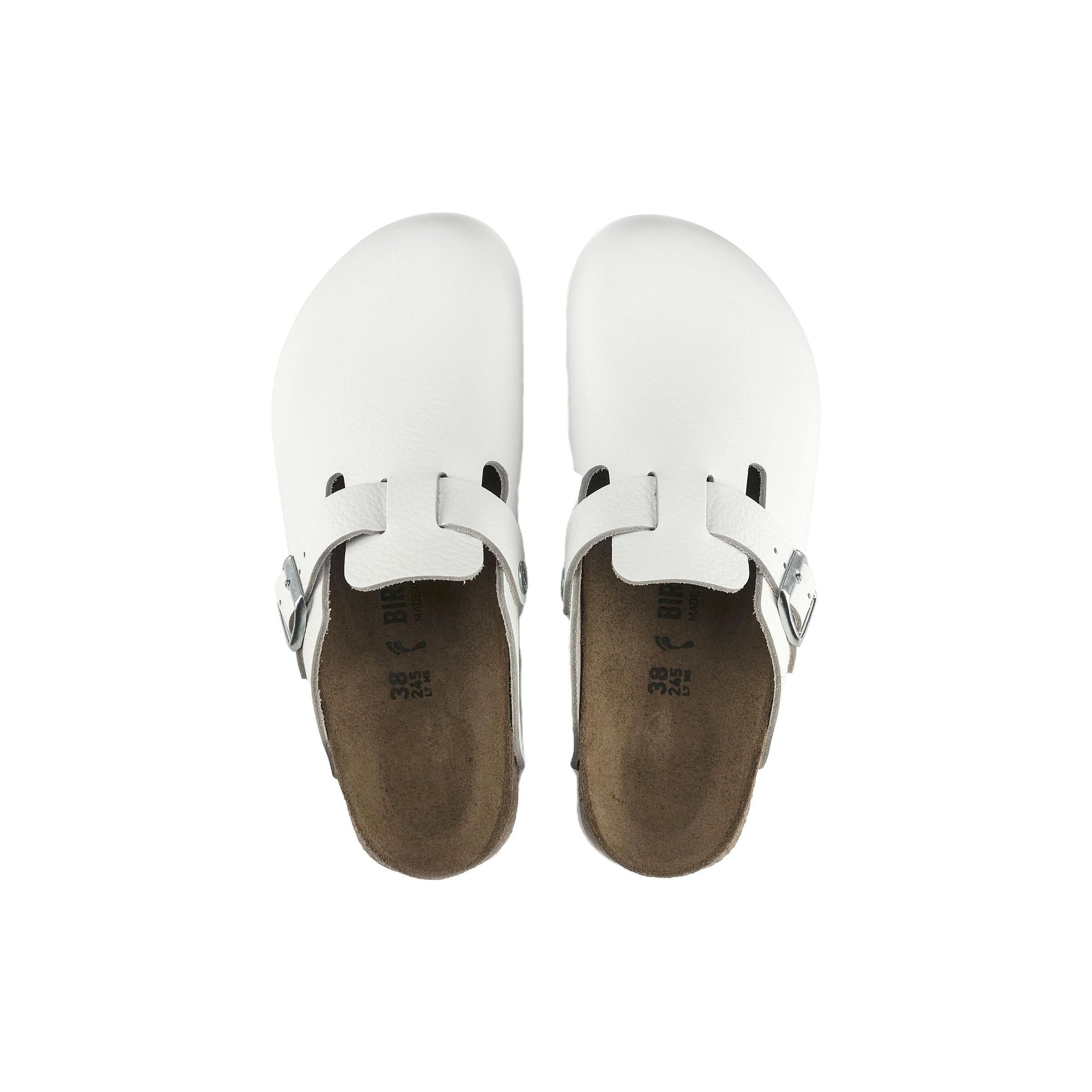 Birkenstock Boston Super Grip Leather White 6 Birkenstock Boston Super Grip Leather White