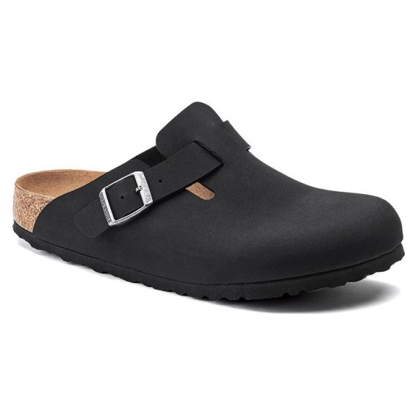 Birkenstock Boston Vegan Birkibuc Black