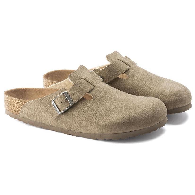Birkenstock Boston Vegan Desert Dust Gray Taupe 6 Birkenstock Boston Vegan Desert Dust Gray Taupe