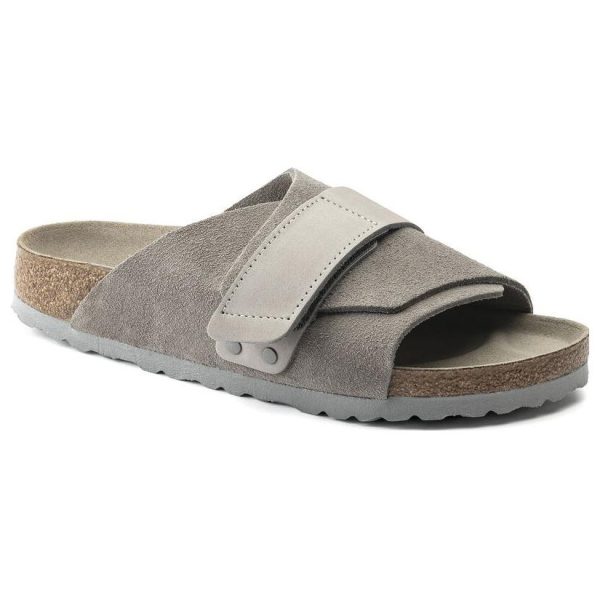 Birkenstock Kyoto Nubuck Suede Stone Coin