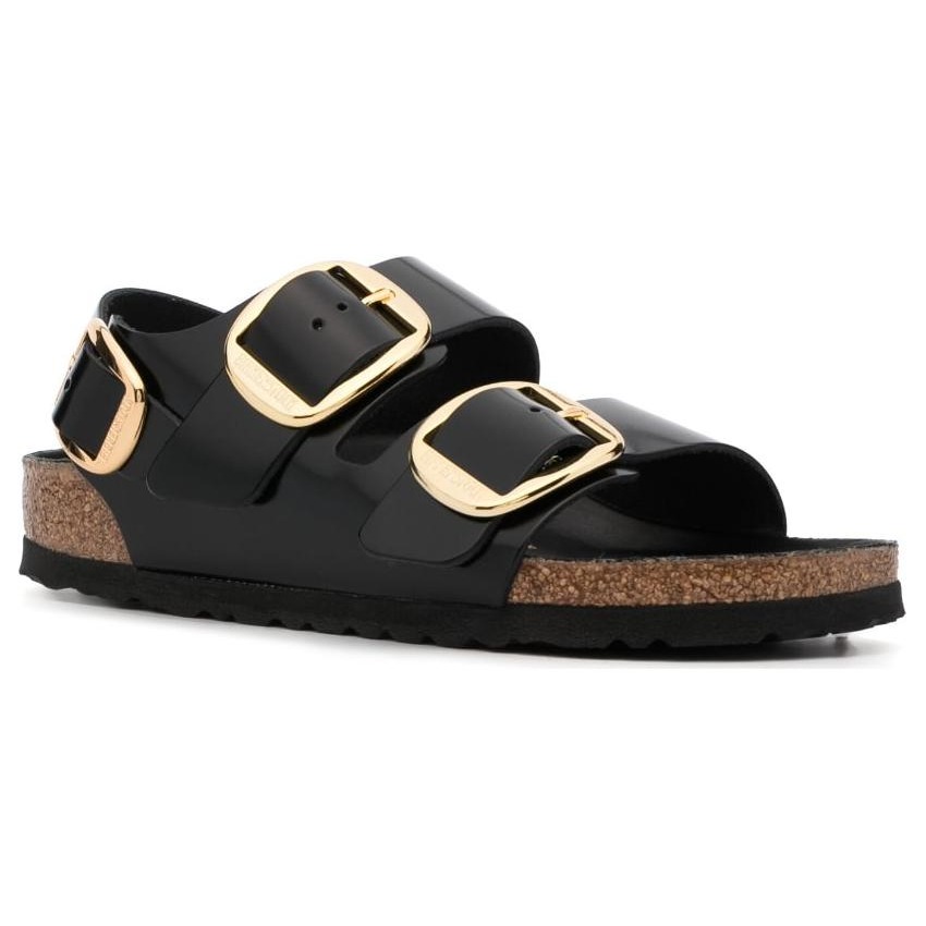 Birkenstock Milano Big Buckle Natural Leather Patent High Shine Black 4 Birkenstock Milano Big Buckle Natural Leather Patent High Shine Black