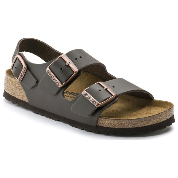 Birkenstock Milano Natural Leather Dark Brown