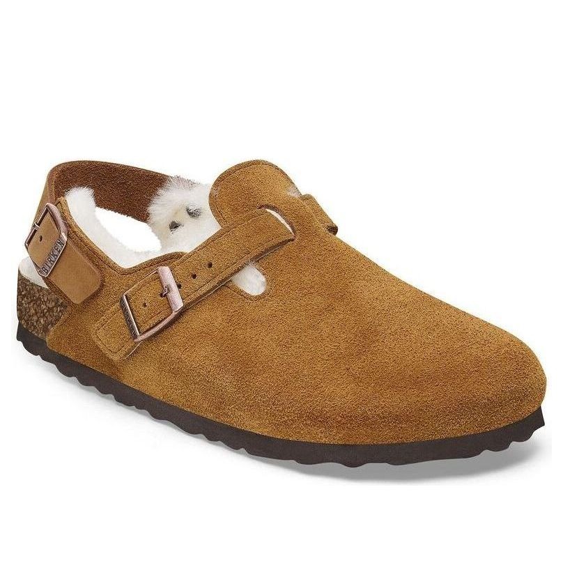 Birkenstock Tokio Shearling Suede Mink 4 Birkenstock Tokio Shearling Suede Mink