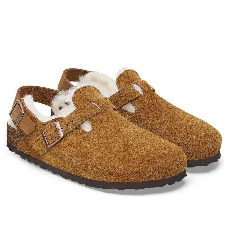 Birkenstock Tokio Shearling Suede Mink 5 Birkenstock Tokio Shearling Suede Mink