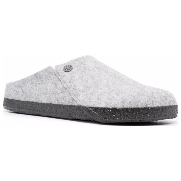 Birkenstock Zermatt Shearling Clog Wool Felt Light Gray