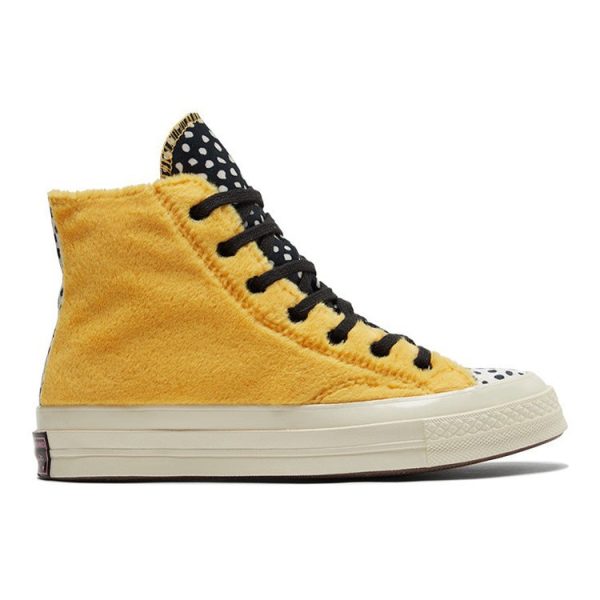 Converse Chuck Taylor All Star 70 Hi Fleece Citron Zest Polka Dot