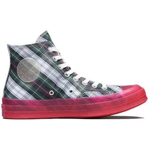 Converse Chuck Taylor All Star 70 Hi Plaid Translucent Midsole Red