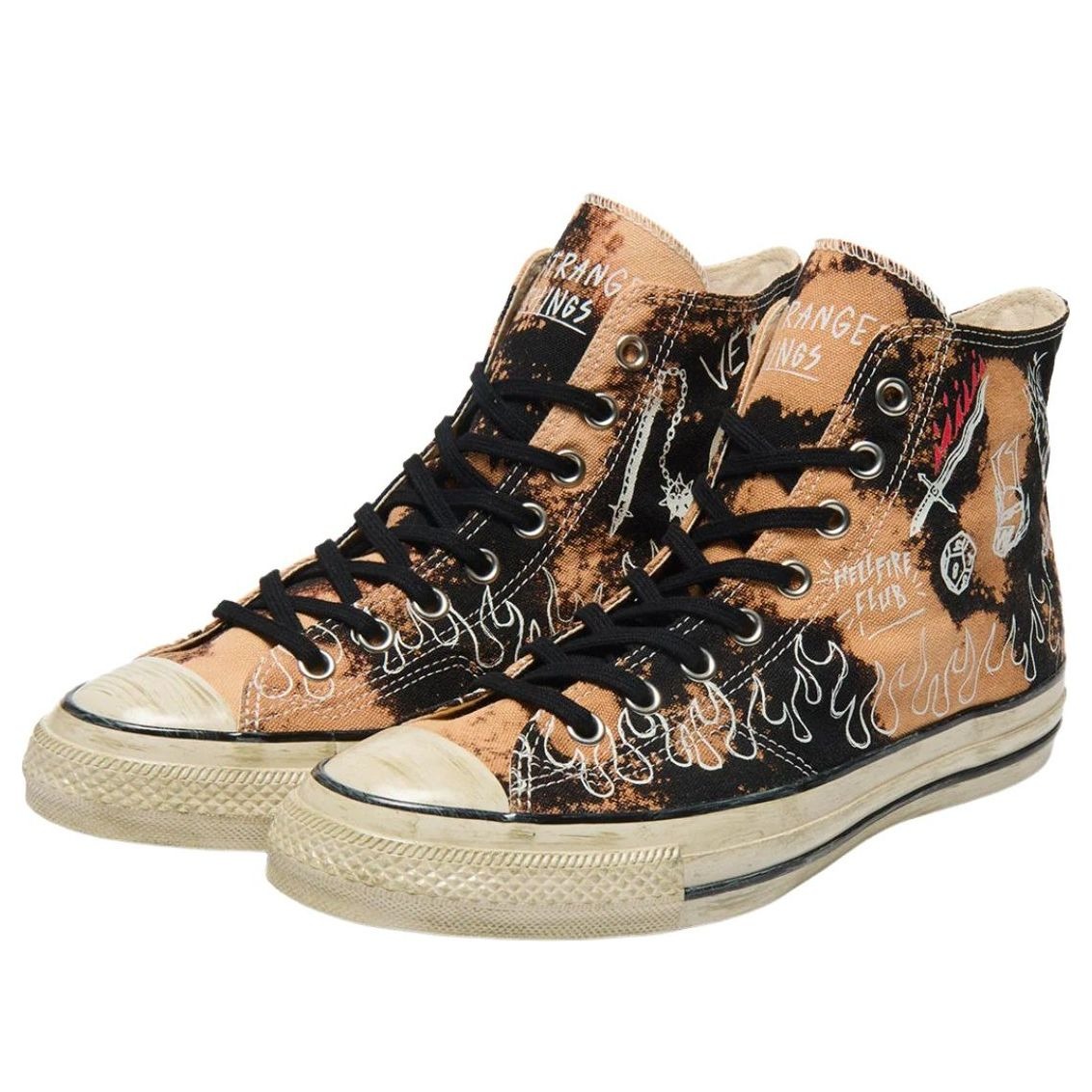 Converse Chuck Taylor All Star Aged 87 HC Hi Stranger Things Bleached Black 5 Converse Chuck Taylor All Star Aged 87 HC Hi Stranger Things Bleached Black