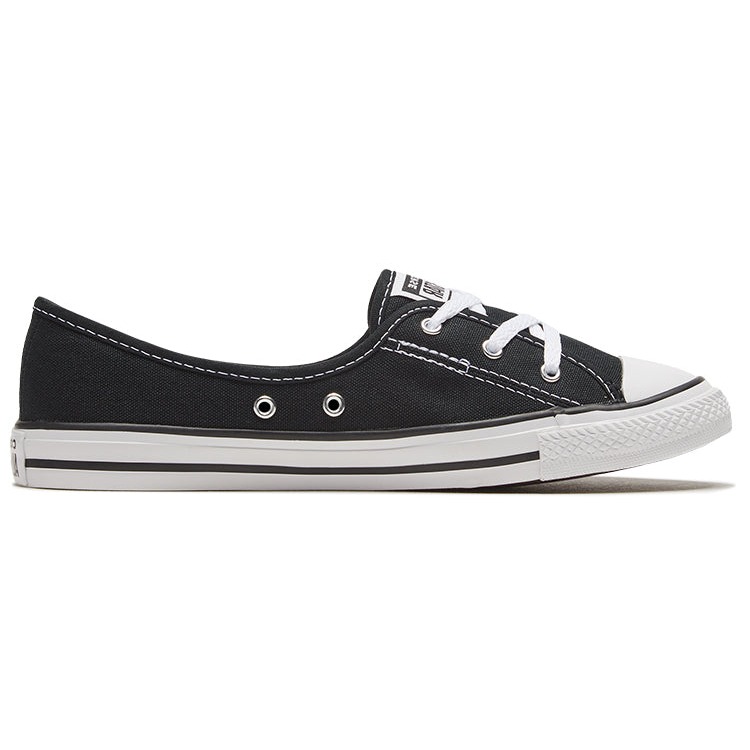 Converse Chuck Taylor All Star Ballet Lace Slip Black White (Womens) 4 Converse Chuck Taylor All Star Ballet Lace Slip Black White (Womens)