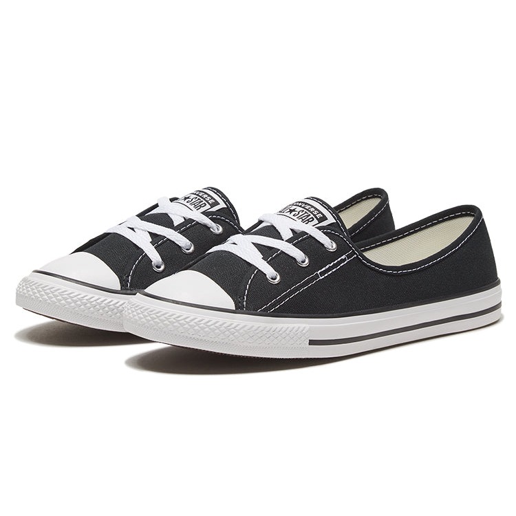 Converse Chuck Taylor All Star Ballet Lace Slip Black White (Womens) 5 Converse Chuck Taylor All Star Ballet Lace Slip Black White (Womens)