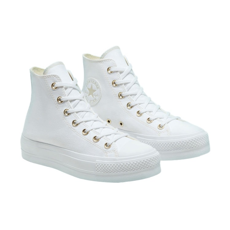 Converse Chuck Taylor All Star Lift Platform Elevated White Gold 5 Converse Chuck Taylor All Star Lift Platform Elevated White Gold