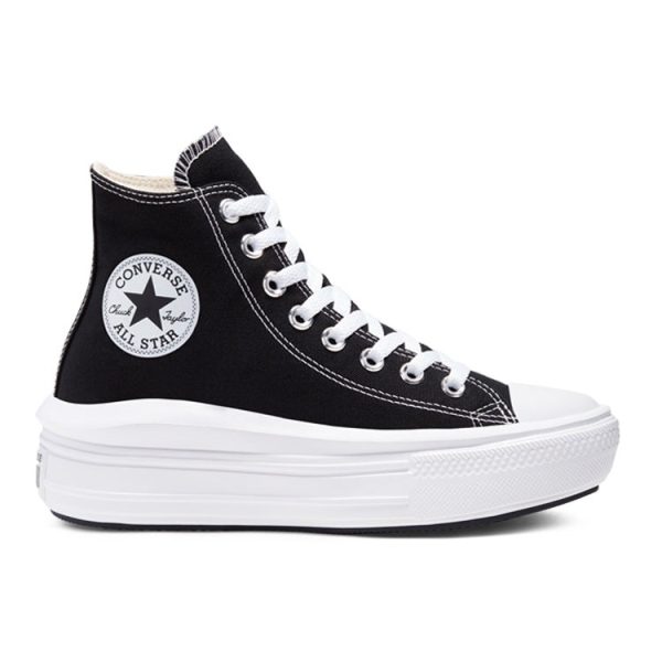 Converse Chuck Taylor All Star Move Hi Black (Womens)