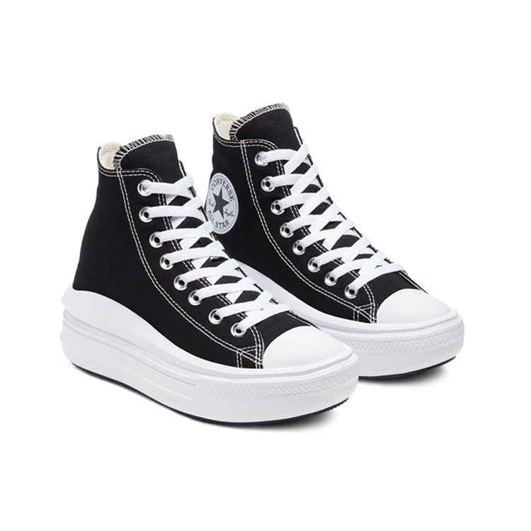Converse Chuck Taylor All Star Move Hi Black (Womens) 5 Converse Chuck Taylor All Star Move Hi Black (Womens)