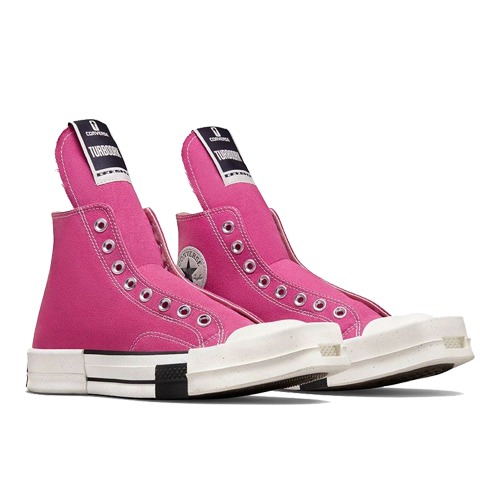 Converse TURBODRK Laceless Chuck Taylor All Star 70 Hi Rick Owens DRKSHDW Cactus Flower Pink