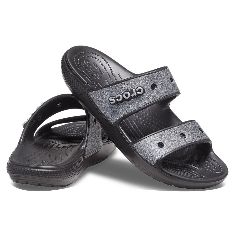 Crocs Classic Glitter II Sandal Black 7 Crocs Classic Glitter II Sandal Black