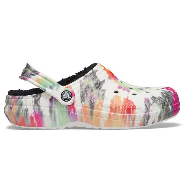 Crocs Classic Tie-Dye Lined Clog Black Multi
