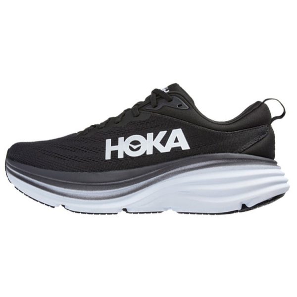 Hoka One One Bondi 8 Black White (Womens)