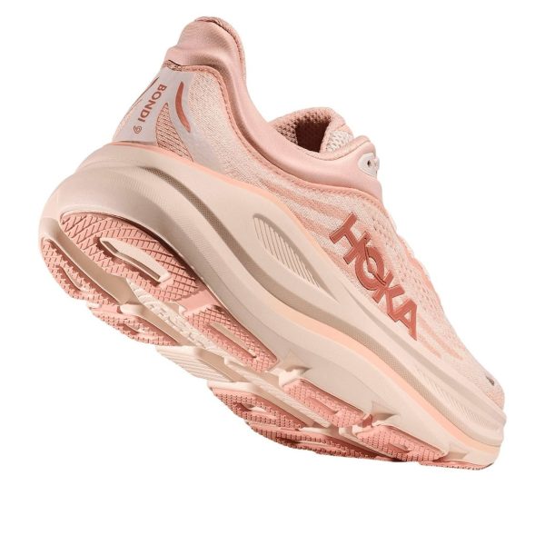 Hoka One One Bondi 9 Rose Latte Rose Cream (Womens)