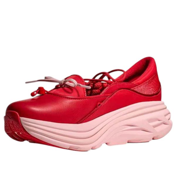 Hoka One One Bondi Mary Jane Cerise Rose Tea