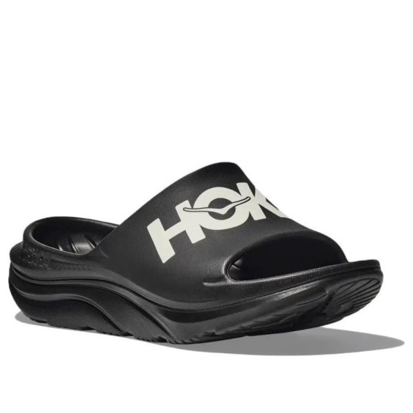 Hoka One One Ora Athletic Slide Black White