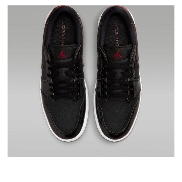 Jordan 1 Low Golf Spiked Bred Black Patent