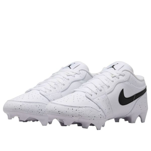 Jordan 1 Low TD Cleat White Black Splatter