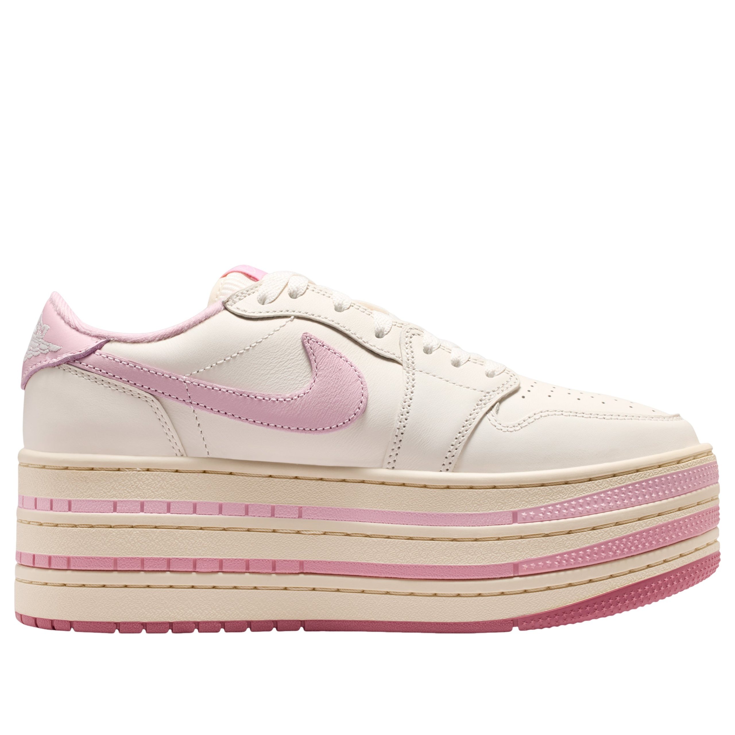 Jordan 1 Low Triple Stack Pale Ivory Iced Carmine (Womens) 8 Jordan 1 Low Triple Stack Pale Ivory Iced Carmine (Womens)
