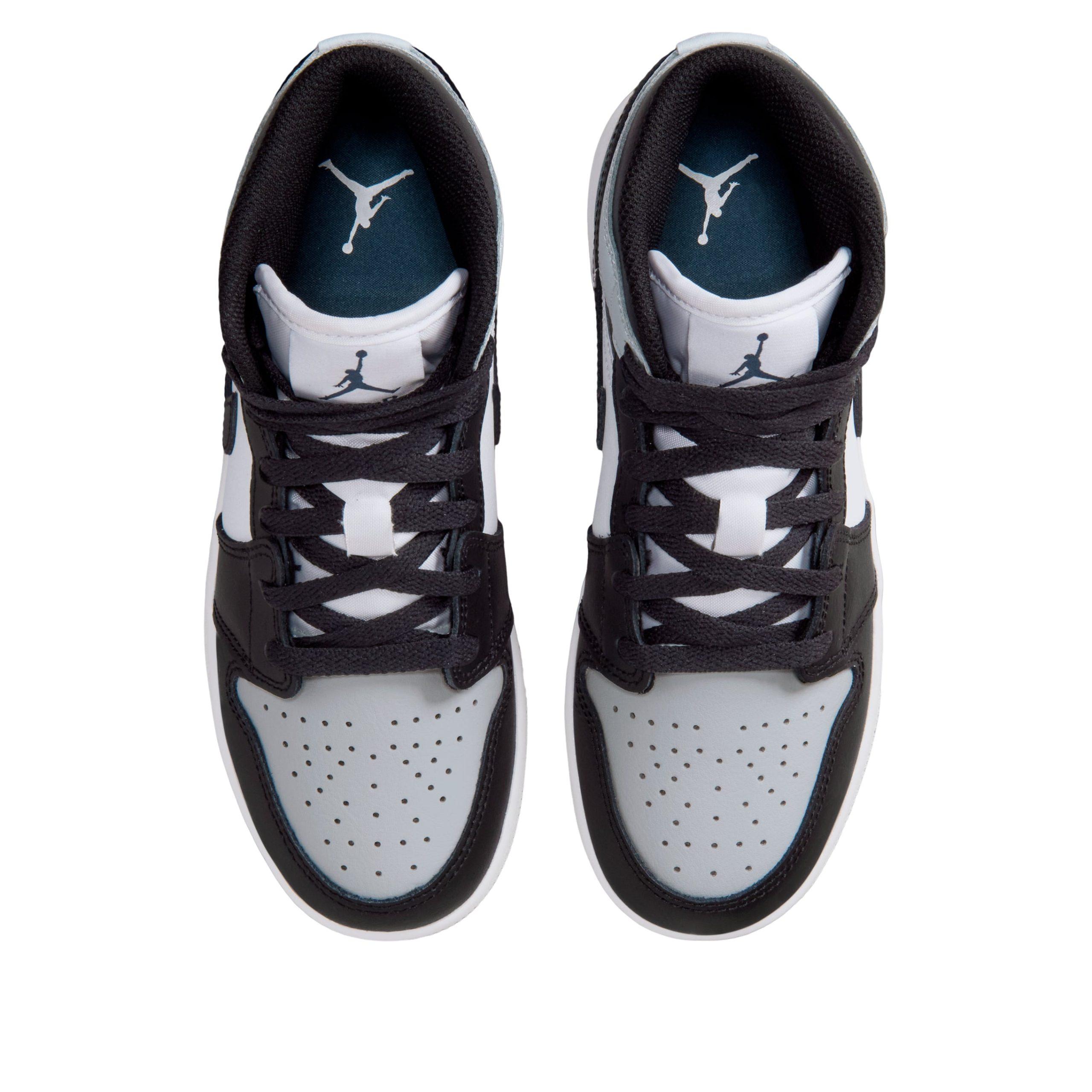 Jordan 1 Mid Black Aura Squadron Blue (GS) 4 Jordan 1 Mid Black Aura Squadron Blue (GS)