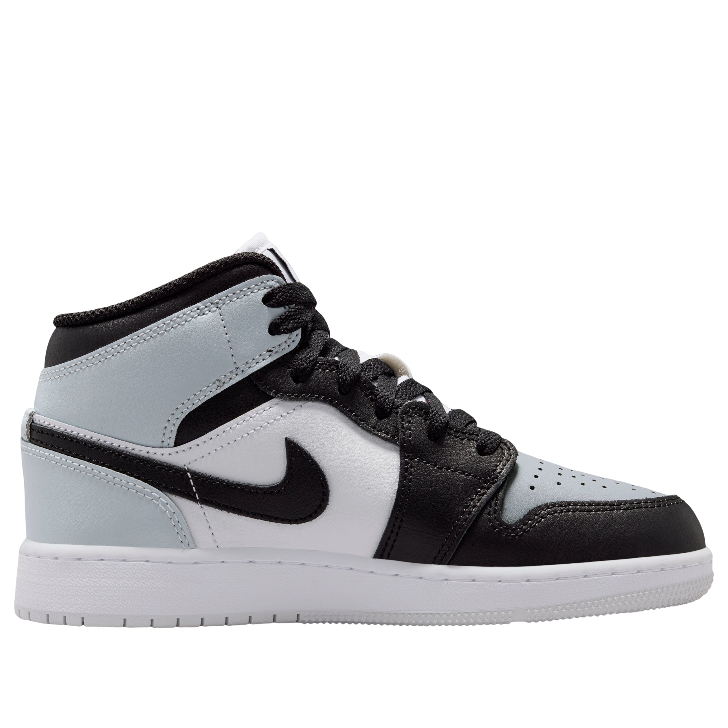 Jordan 1 Mid Black Aura Squadron Blue (GS) 8 Jordan 1 Mid Black Aura Squadron Blue (GS)