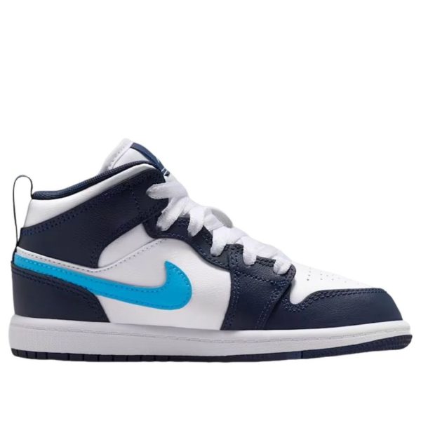 Jordan 1 Mid Obsidian Dark Powder Blue (PS)