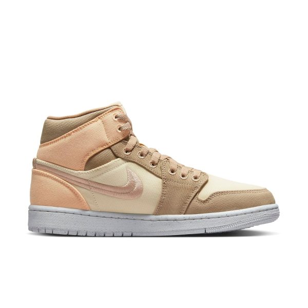 Jordan 1 Mid SE Canvas Khaki (Womens)