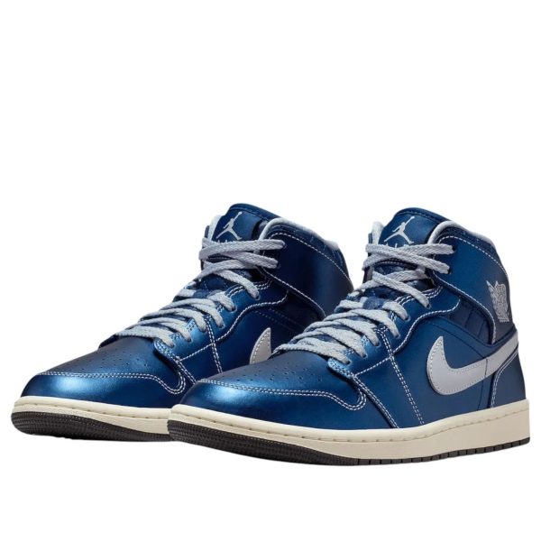 Jordan 1 Mid SE Metallic Blue Quilted (Womens)