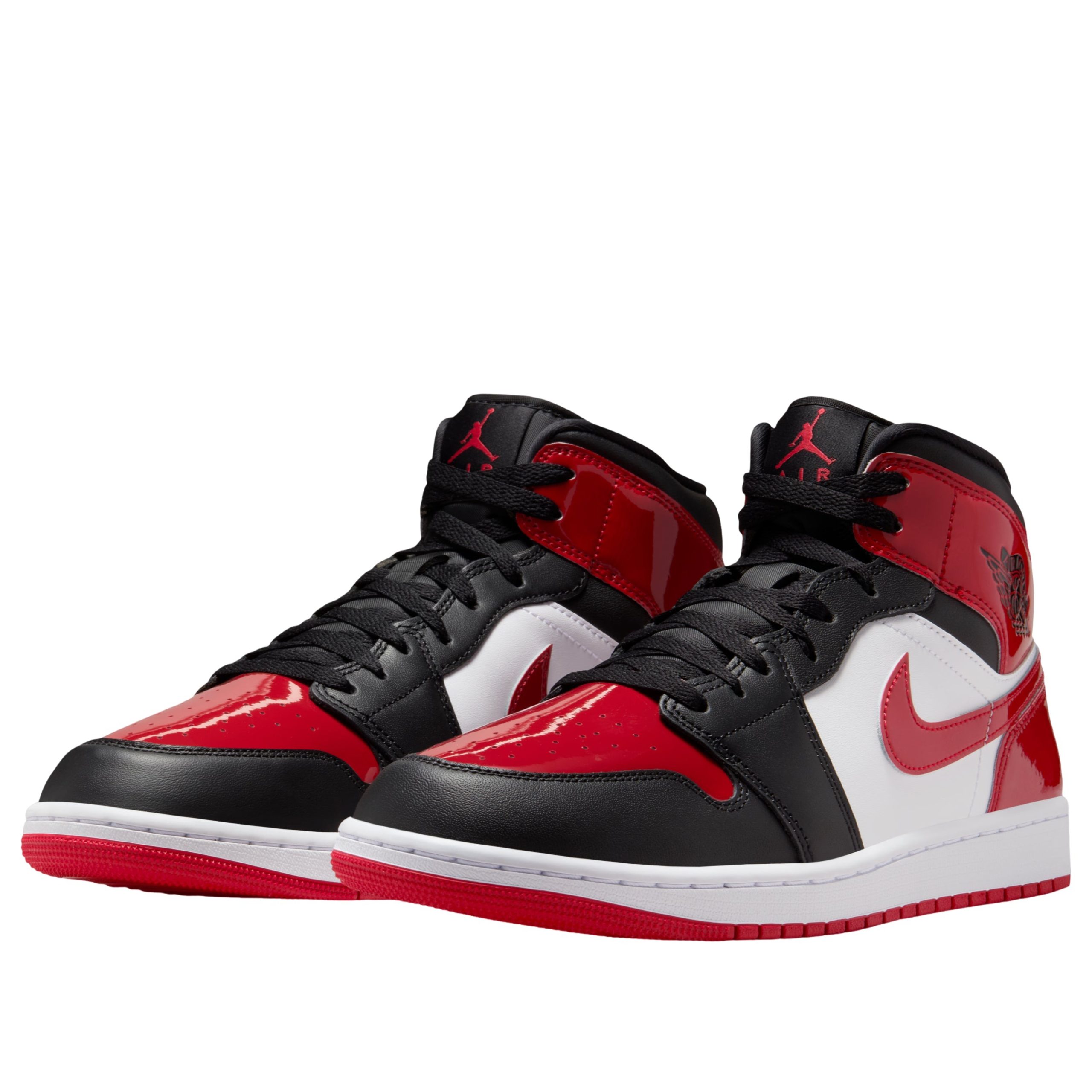 Jordan 1 Mid SE Patent Bred Toe 6 Jordan 1 Mid SE Patent Bred Toe