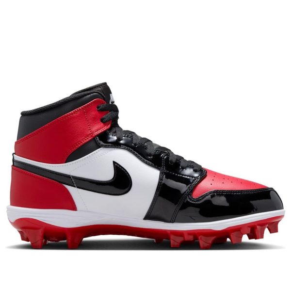Jordan 1 Mid TD Cleat Bred Toe