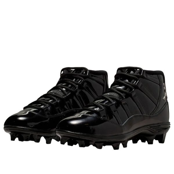 Jordan 11 Mid TD Cleat Patent Black