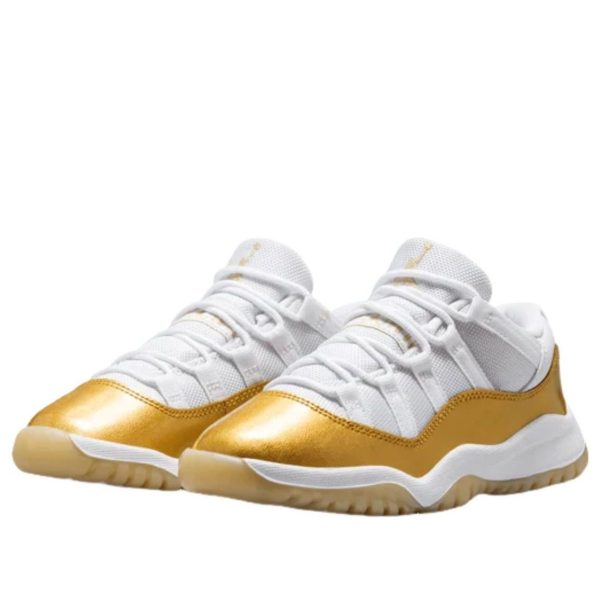 Jordan 11 Retro Low White Team Gold Metallic Gold