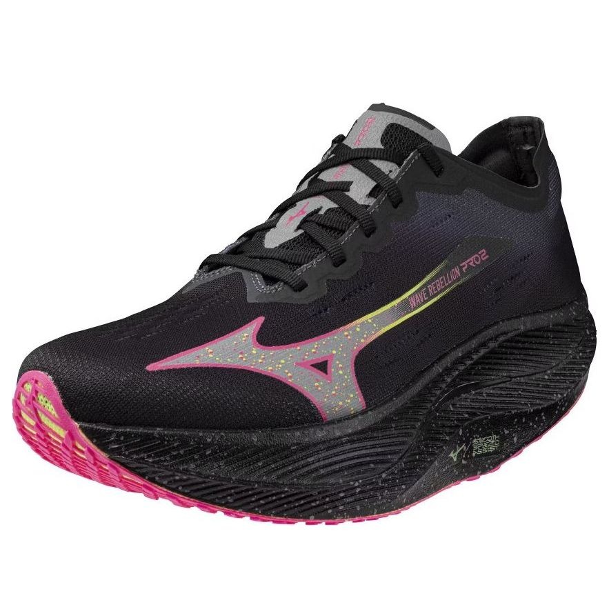 Mizuno Wave Rebellion Pro 2 Black Silver Pink Tetra 5 Mizuno Wave Rebellion Pro 2 Black Silver Pink Tetra
