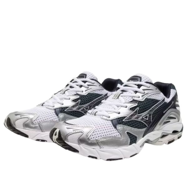 Mizuno Wave Rider 10 White Baritone Blue