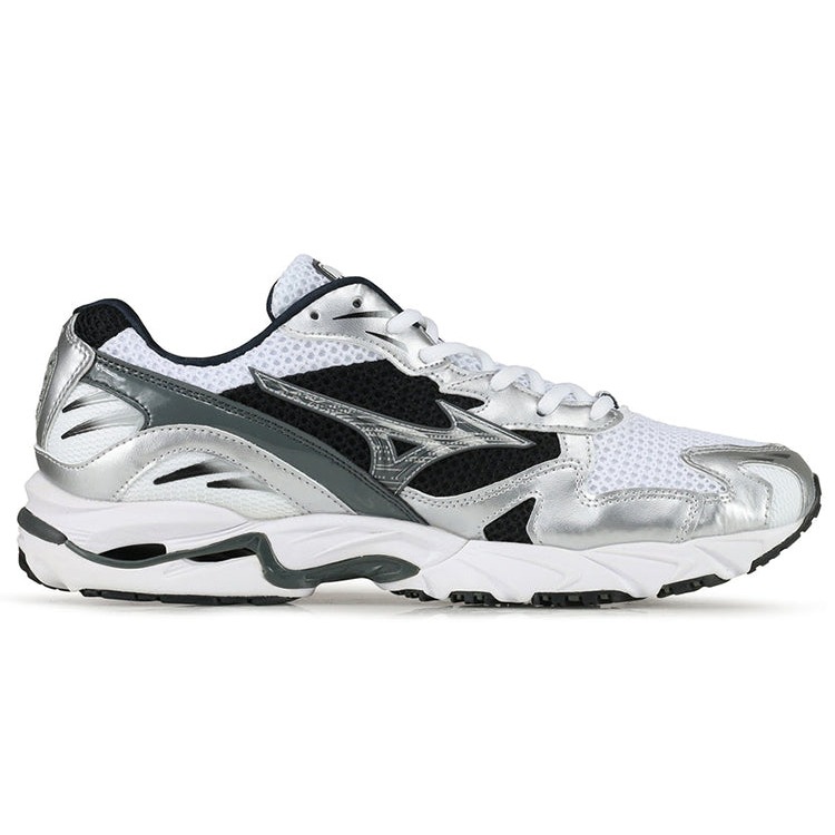 Mizuno Wave Rider 10 White Silver Black 4 Mizuno Wave Rider 10 White Silver Black