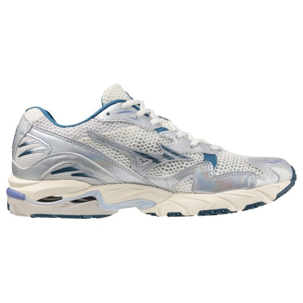 Mizuno Wave Rider 10 White Silver Blue