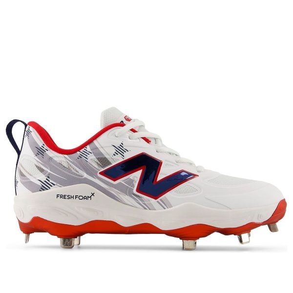 New Balance Fresh Foam X Velo v4 International Baseball Pack White Red (Womens)