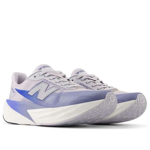 New Balance FuelCell Rebel v5 Pearl Grey Dusk Shower Blue Bird (Womens)