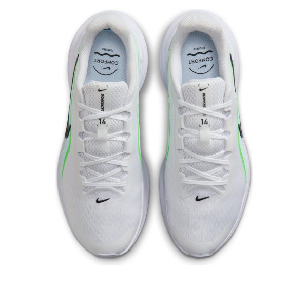 Nike Downshifter 14 White Glacier Blue Green Strike