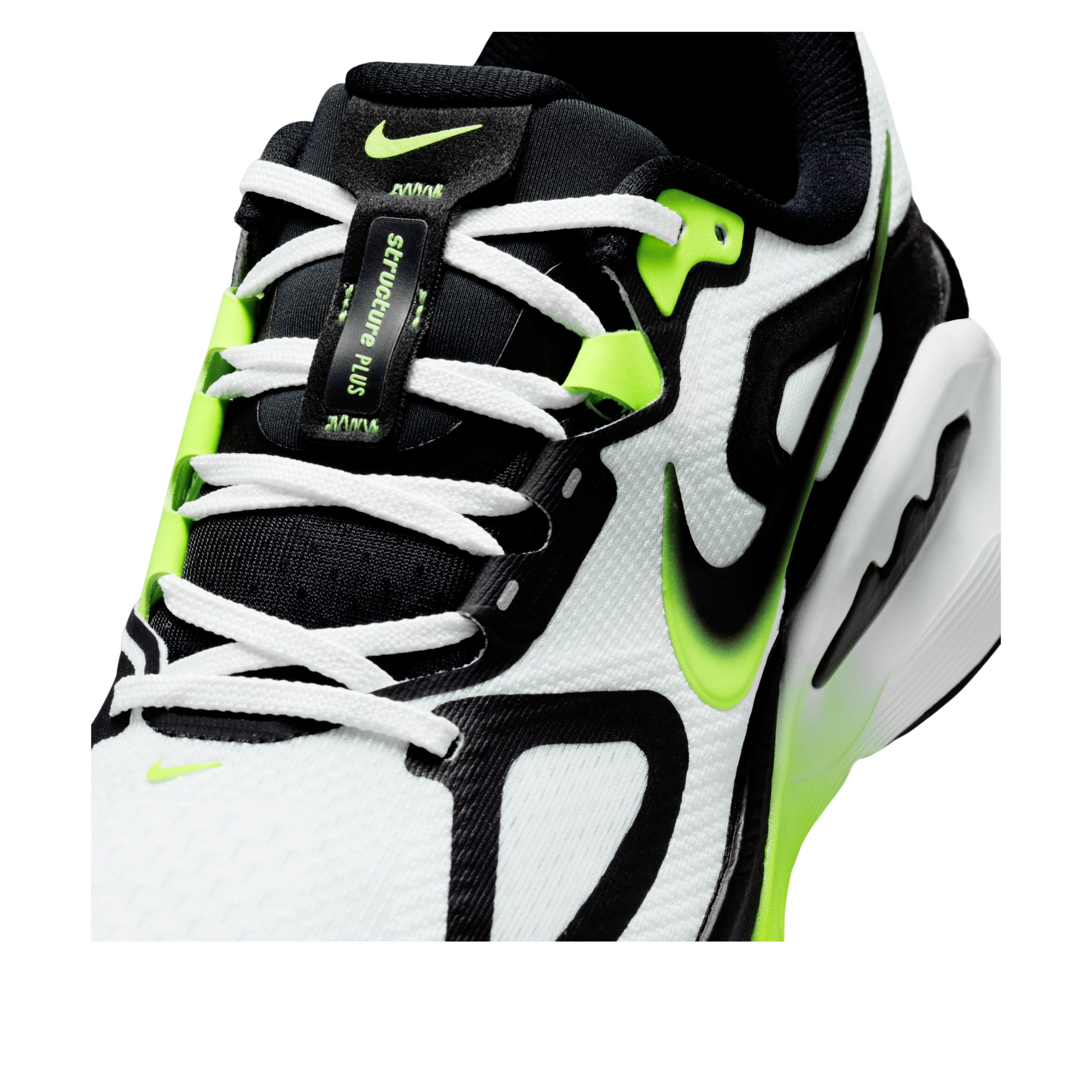 Nike Structure Plus White Black Volt 7 Nike Structure Plus White Black Volt