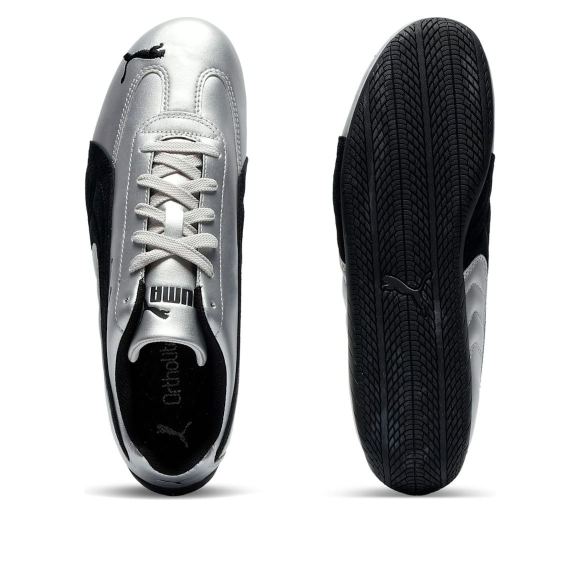 Puma Speedcat Metallic Silver Black (Womens) 7 Puma Speedcat Metallic Silver Black (Womens)